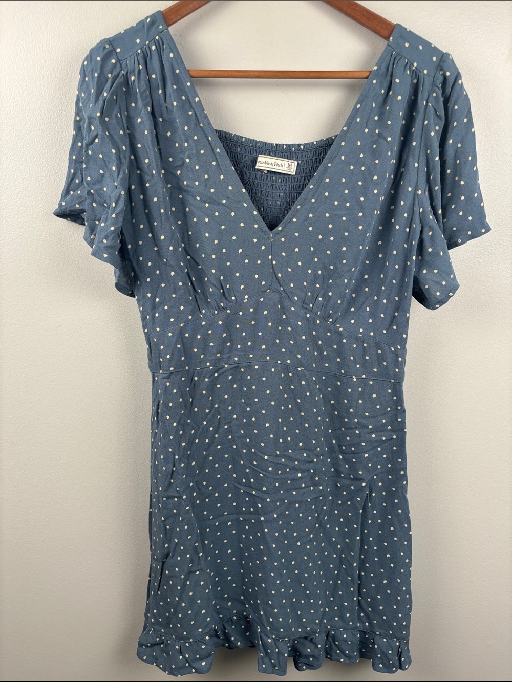 Abercrombie & Fitch Blue Polka Dot Mini Dress